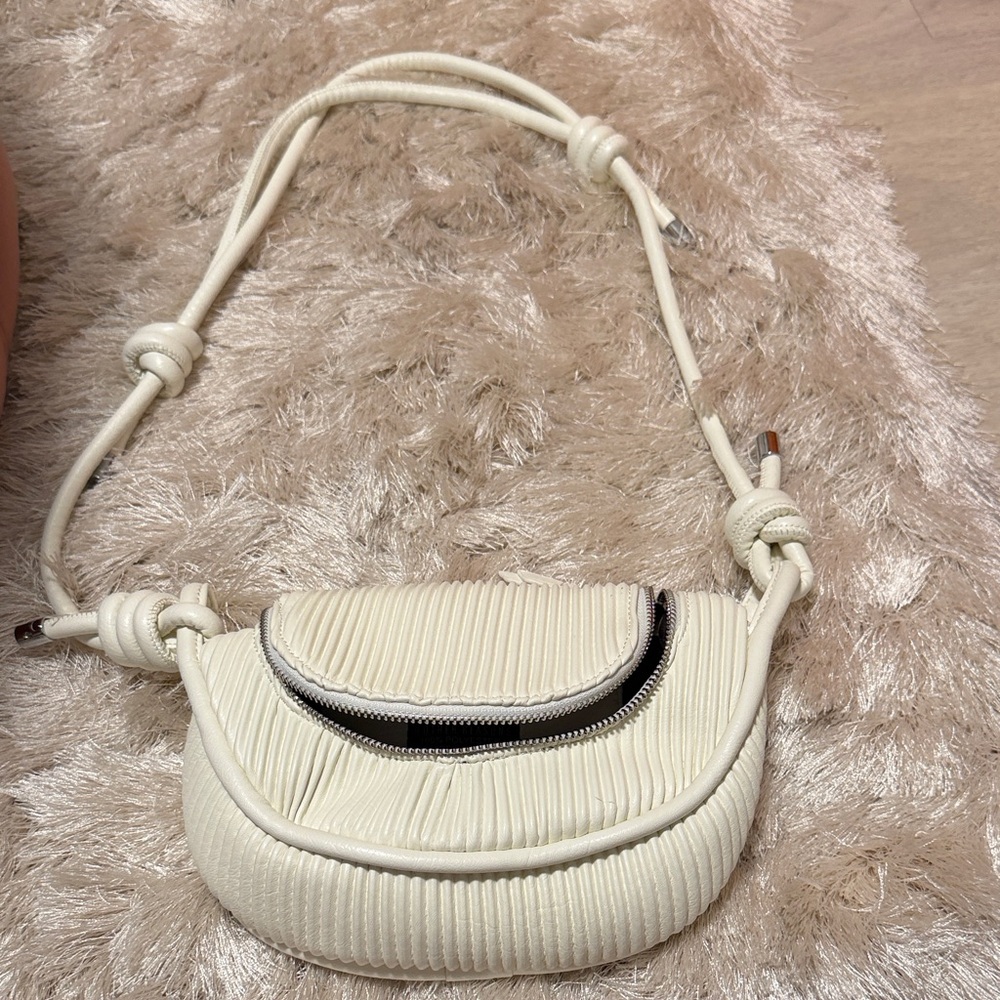 8 Other Reasons Textured Cream Crossbody Bag
